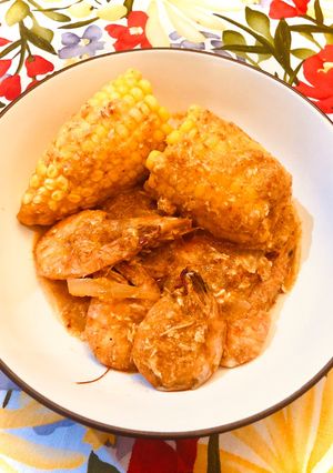 Foto resep Udang Jagung Manis Saos Padang