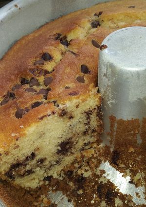 Una foto de Budín de vainilla con chispas de chocolate