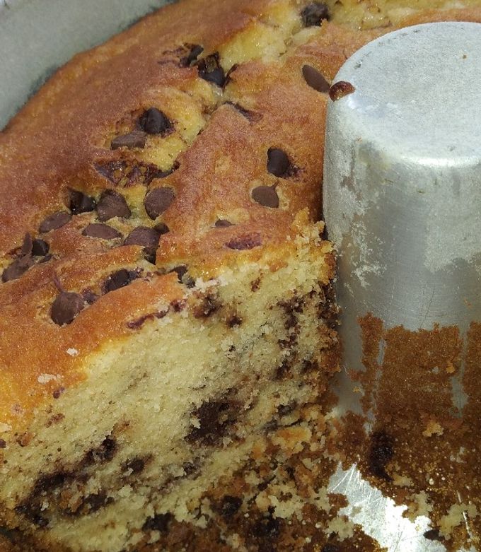 Una foto de Budín de vainilla con chispas de chocolate
