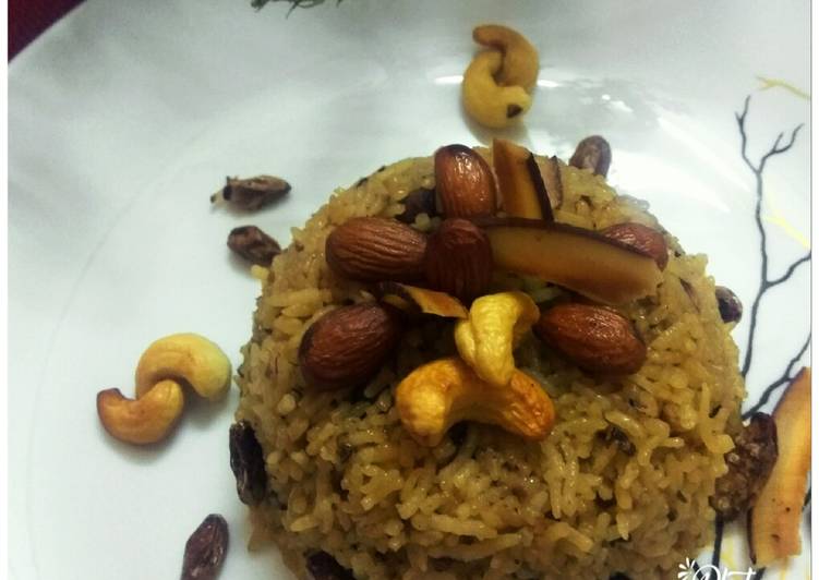 How to Prepare Favorite Dryfruits Rice with Jaggery