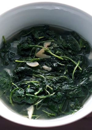 Foto resep Bayam kuah asin