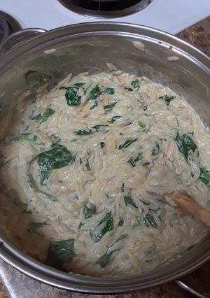 A picture of Creamy Parmesan Orzo.