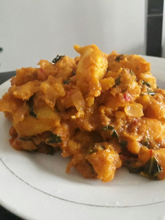 A picture of Ripe plantain with sweet potato porriage.