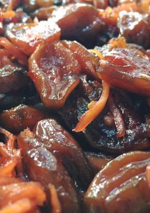 Hình của món Mứt cóc vị ô mai cay.