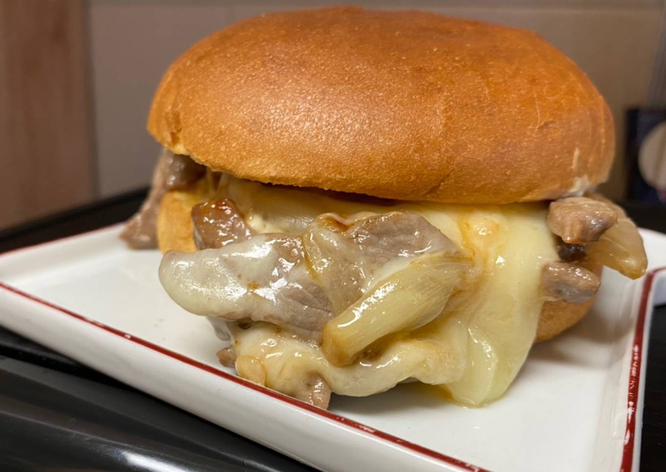 Hamburguesa Philly Cheesesteak