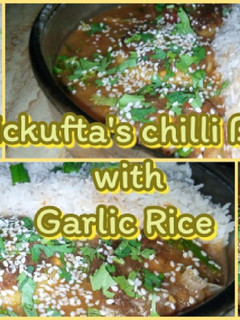A picture of Chickufta's chilli ßalls with Garlic Rice | Must try this simple and yummy recipe 🤤.