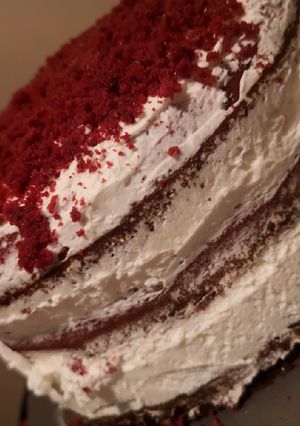 Red velvet cake/ vörös bársony torta recept fotója