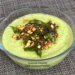 A picture of Coconut Chutney (With Coconut Powder).