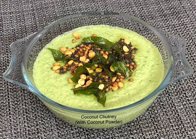 Coconut Chutney (With Coconut Powder) Recipe by Rosalyn_Kitchen - Cookpad