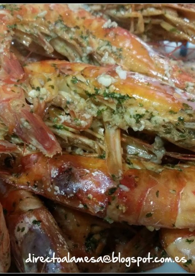 Una foto de Gambones al horno