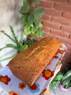 Una foto de Budín de banana delicioso