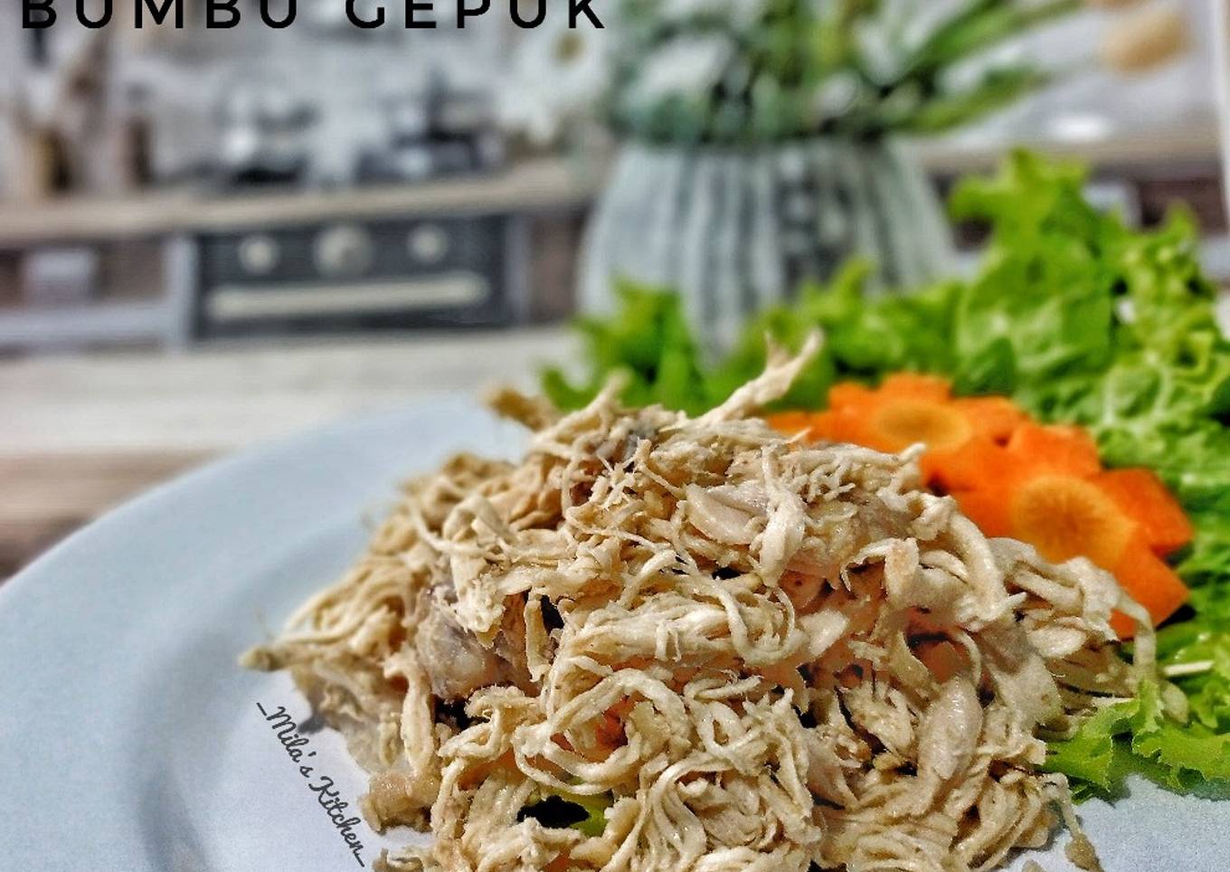 Langkah Mudah untuk Menyiapkan Ayam Suwir Bumbu Gepuk (empal tanpa
goreng), Enak Banget
