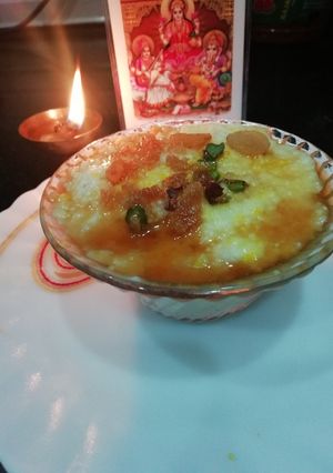 A picture of Honey Sama Rice Kheer.