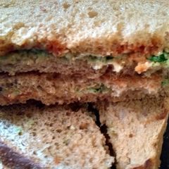 A picture of Double decker sandwich.