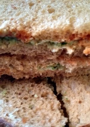 A picture of Double decker sandwich.