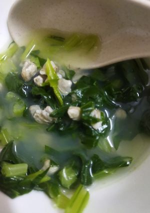 Hình của món Canh cải nghêu.