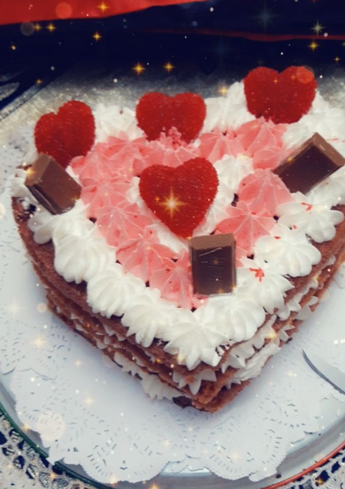 صورة لوصفة كيكة عيد الحب