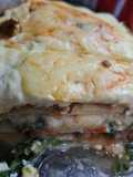 Lasagna mixta de carne y espinacas