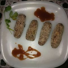 A picture of My innovative recipe is pulao cutlet.