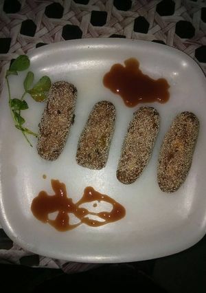 A picture of My innovative recipe is pulao cutlet.
