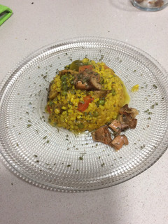 Una foto de Arroz con setas y verduras