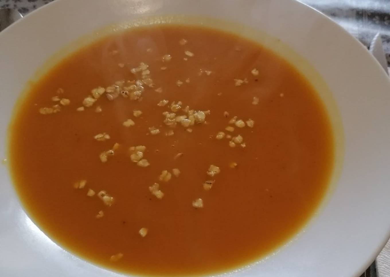 21. Crema de Calabaza asada al toque de cúrcuma
