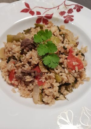 Hình của món Cơm Chiên Dưa Bò.