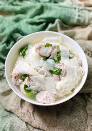 Hình của món Măng Chua Nấu Chả Cá Măng.