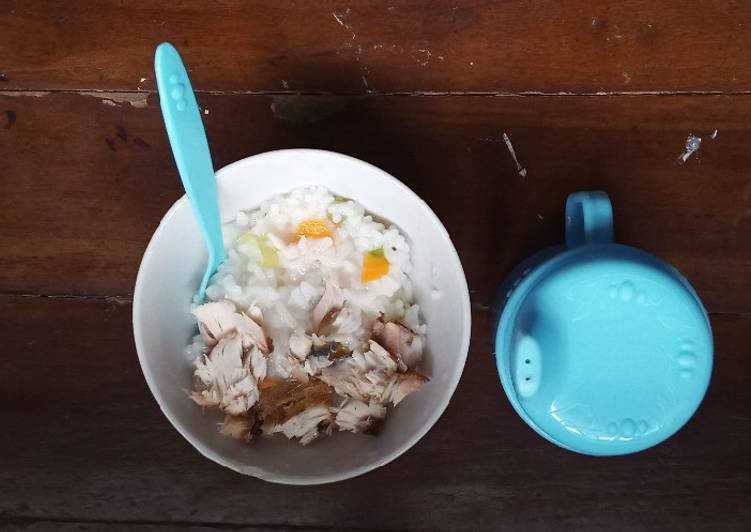 Resep Nasi lembek worcis(wortel buncis+ ikan goreng untuk anak 1-2 thn, Sempurna