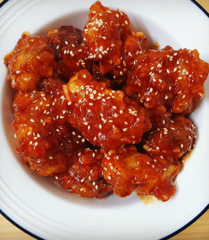Hình của món Gà sốt BBQ.