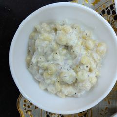 A picture of Boondi onion raita.