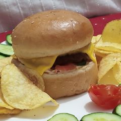 A picture of Resha Kebab Burger 🍔.