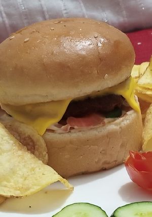 A picture of Resha Kebab Burger 🍔.