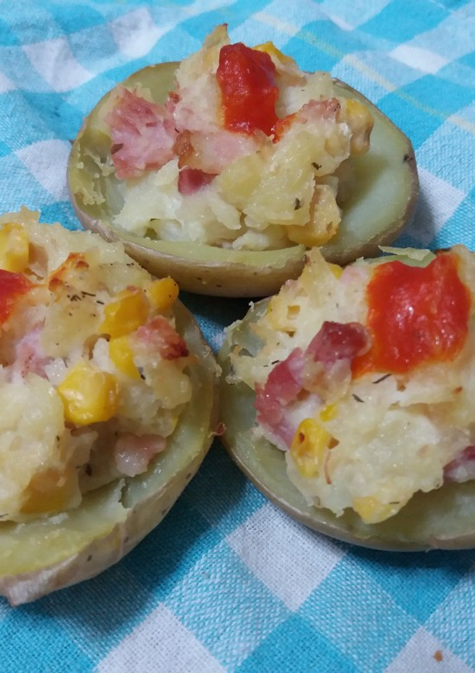 Una foto de Patatas rellenas de beicon
