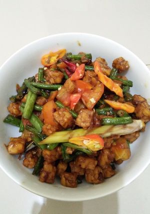 Foto resep Kacang Panjang Oseng Tempe