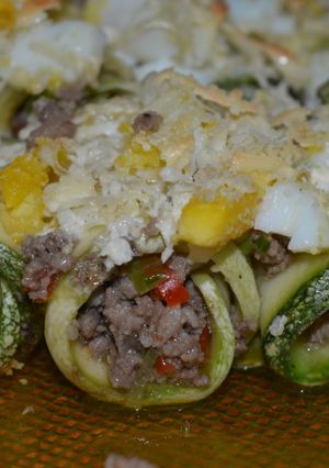 Una foto de Rollitos de zucchini encurtidos