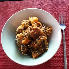 A picture of A lazy girl's guide to Yam Pottage.