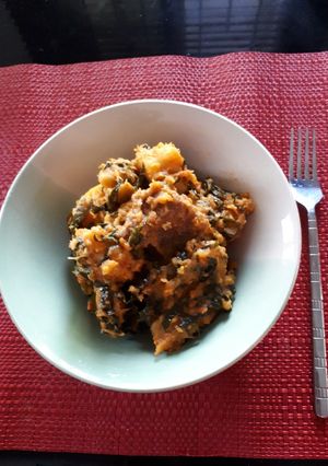A picture of A lazy girl's guide to Yam Pottage.
