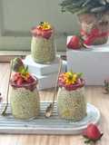Saffron Strawberry Chia Seed Pudding
