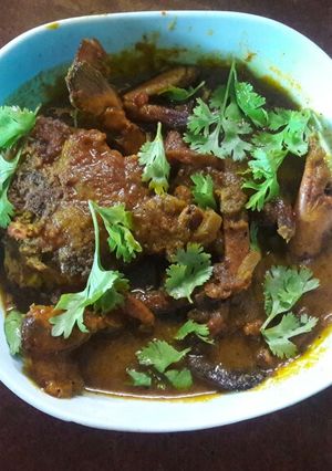 A picture of Crab curry.