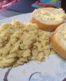 Fusilli (pasta tornillo) con atún