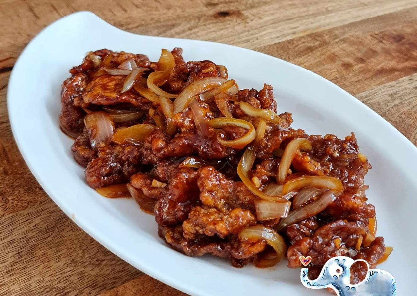 Bistik Babi Goreng Saus Mentega / saus inggris