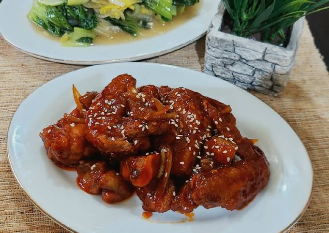 Korean honey bbq wings