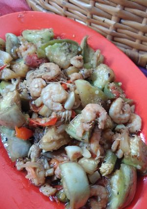 Foto resep Terong udang lada hitam