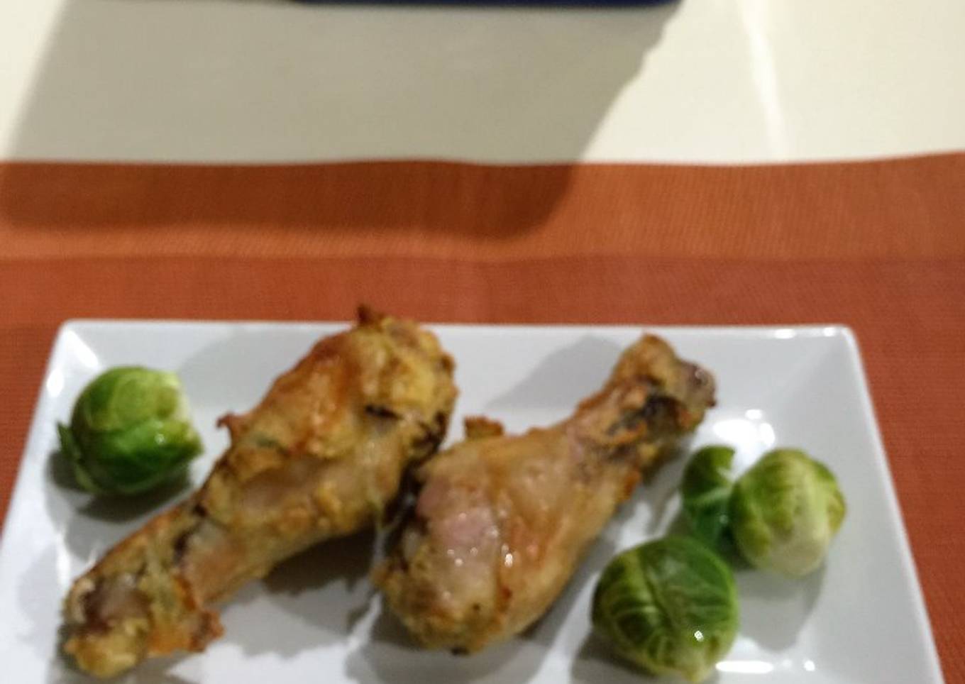 Muslos de pollo fritos en el horno