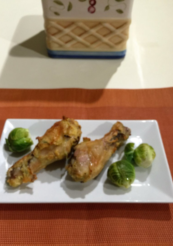 Una foto de Muslos de pollo fritos en el horno