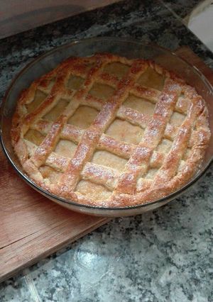 Una foto de Kuchen de Manzanas