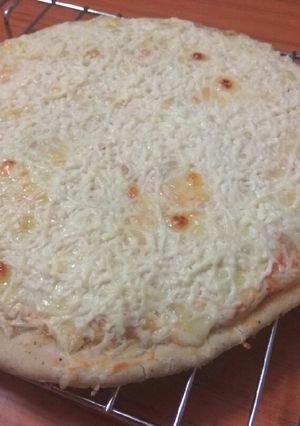 Una foto de Pizza 4 quesos