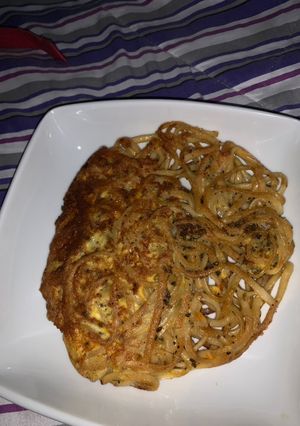 Una foto de Tortilla de fideos- rápida y muy fácil