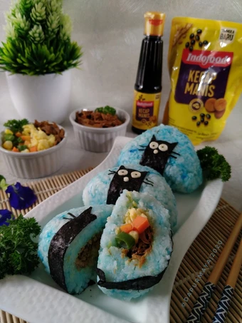 Cara Mudah Menyiapkan Resep  Tori Soboro Onigiri karakter/ nasi kepal yang Menggugah Selera, Lezat